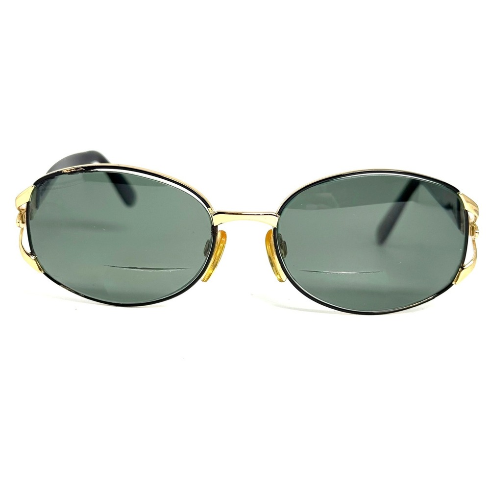 Sergio Tacchini ST 1047-S Gold Black Oval Sunglasses Made in Italy